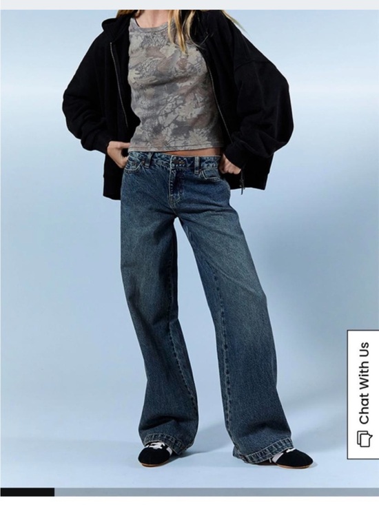 PacSun Denim - PacSun Women’s Baggy PETITE Jeans in Dark Blue Wash